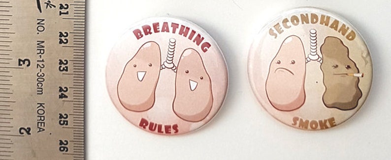 Lungs Pinback Buttons image 2