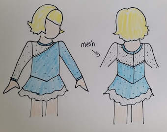 style 2413 - Child’s Ice Skating Dress with BLING!! ANY COLOR!!