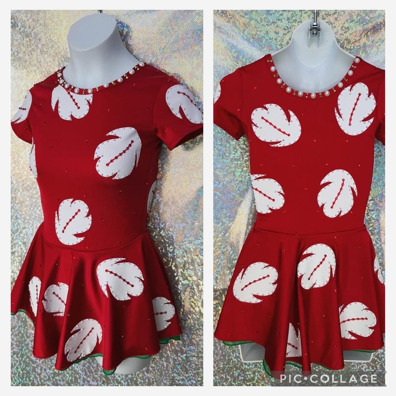 Ice Skate Snowflake Print Pattern Dress
