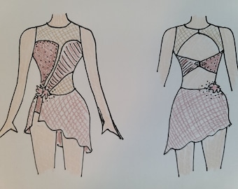 style 2410 - Dance costume with  BLING!! Any color!