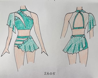 Style 2605 - Lyrical costume with BLING! Any color