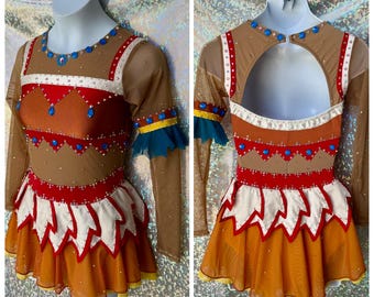 style 2606 - Moana inspired Ice Skating Dress with BLING!!