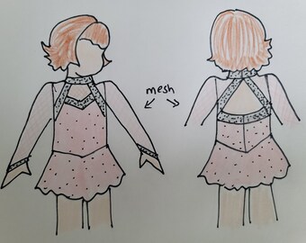 style 2415 - Child’s Ice Skating Dress with BLING!!