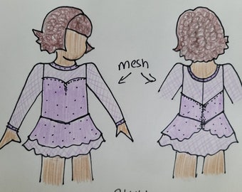 style 2414 - Child’s Ice Skating Dress with BLING!! ANY COLOR!!