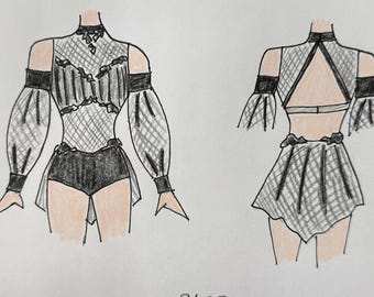 Style 2602 - Lyrical costume with BLING! Any color