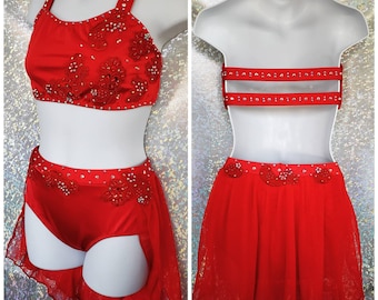 style 8822 Dance Costume with BLING!! Any color!