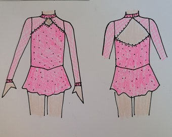 style 2412 - Child’s Skating Dress with BLING!! Any color!!!