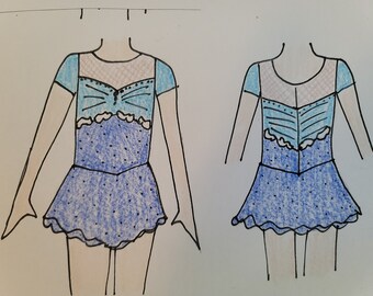 style 2404 - Skating dress with BLING!! Any color!!!
