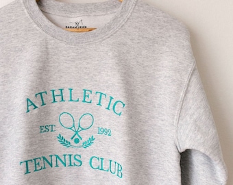 Customize Your Own Embroidered Varsity Tennis Club Sweatshirt