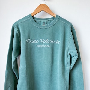 [GRAVER]★CURSIVE LETTERING SWEATSHIRT Cursive Custom Embroidered Comfort Colors Sweatshirt