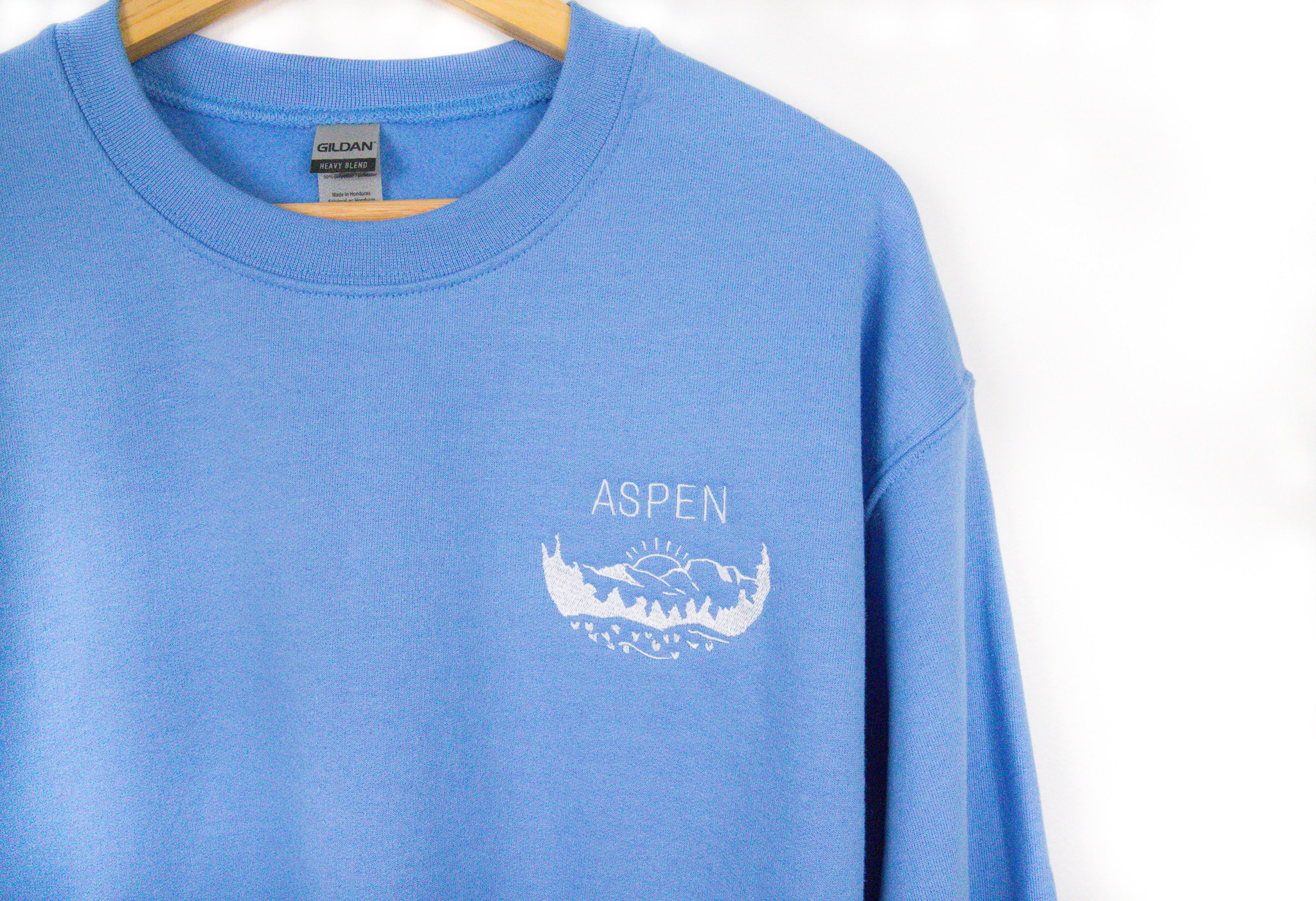 Custom Mountain sweatshirt, personalized, embroidered Outdoors, Family Vacation Sweatshirt, Aspen, California, Woods Trip
