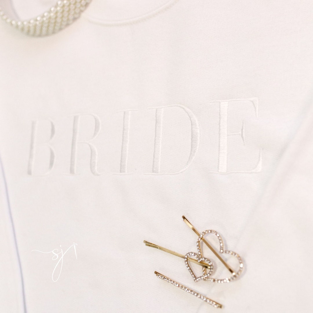 BRIDE Crewneck Wedding and Honeymoon Sweatshirt, Bride Bachelorette Shower  Gift, White - Etsy, image size:1080x1080