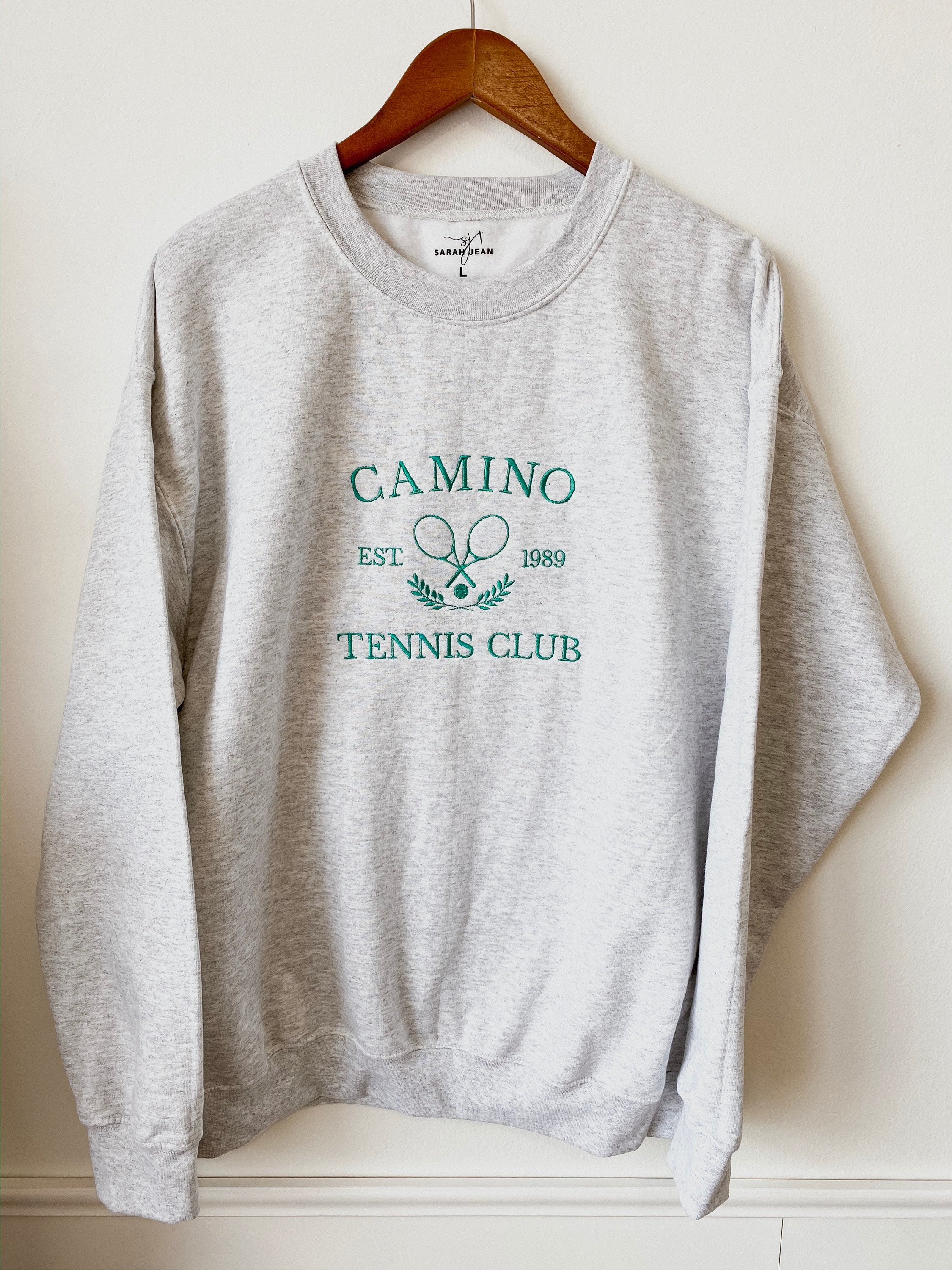 Customize Your Own Embroidered Varsity Tennis Club Sweatshirt Etsy