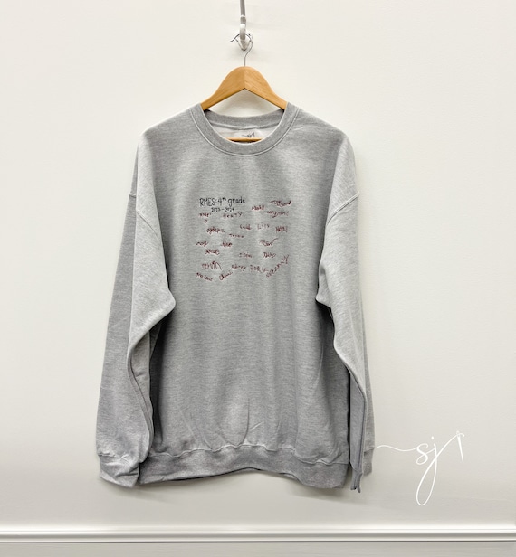 Love Signal Custom Embroidered Teacher Sweatshirt
