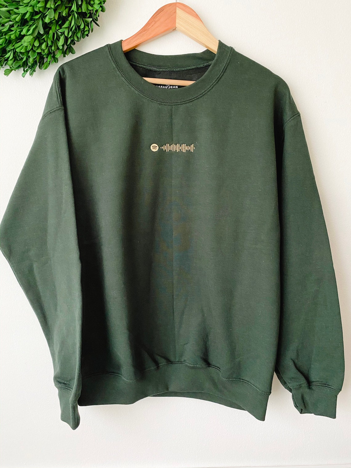 Spotify Embroidered Custom Sweatshirt Personalized Song Code | Etsy