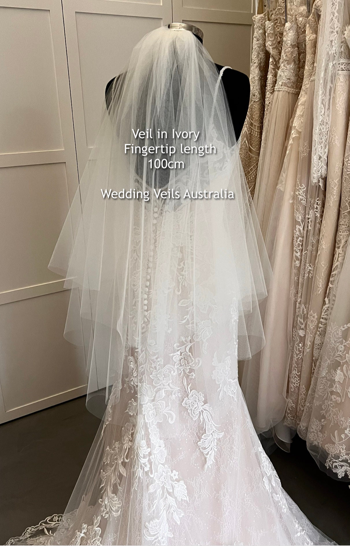 Two Tier Wedding Veils Many Lengths Waist Fingertip Elbow and More Circular  Cut Ivory Off-white White READY TO SHIP in 1-3 Business Days 
