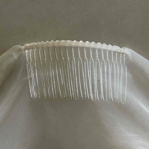 Ultra sheer veil, minimalist veil, modern sheer veil, barely there one tier ivory veil EDEN image 8