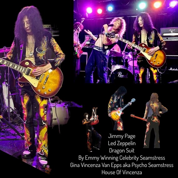 Jimmy Page Led Zeppelin Stagewear Printed on Fabric or DTF