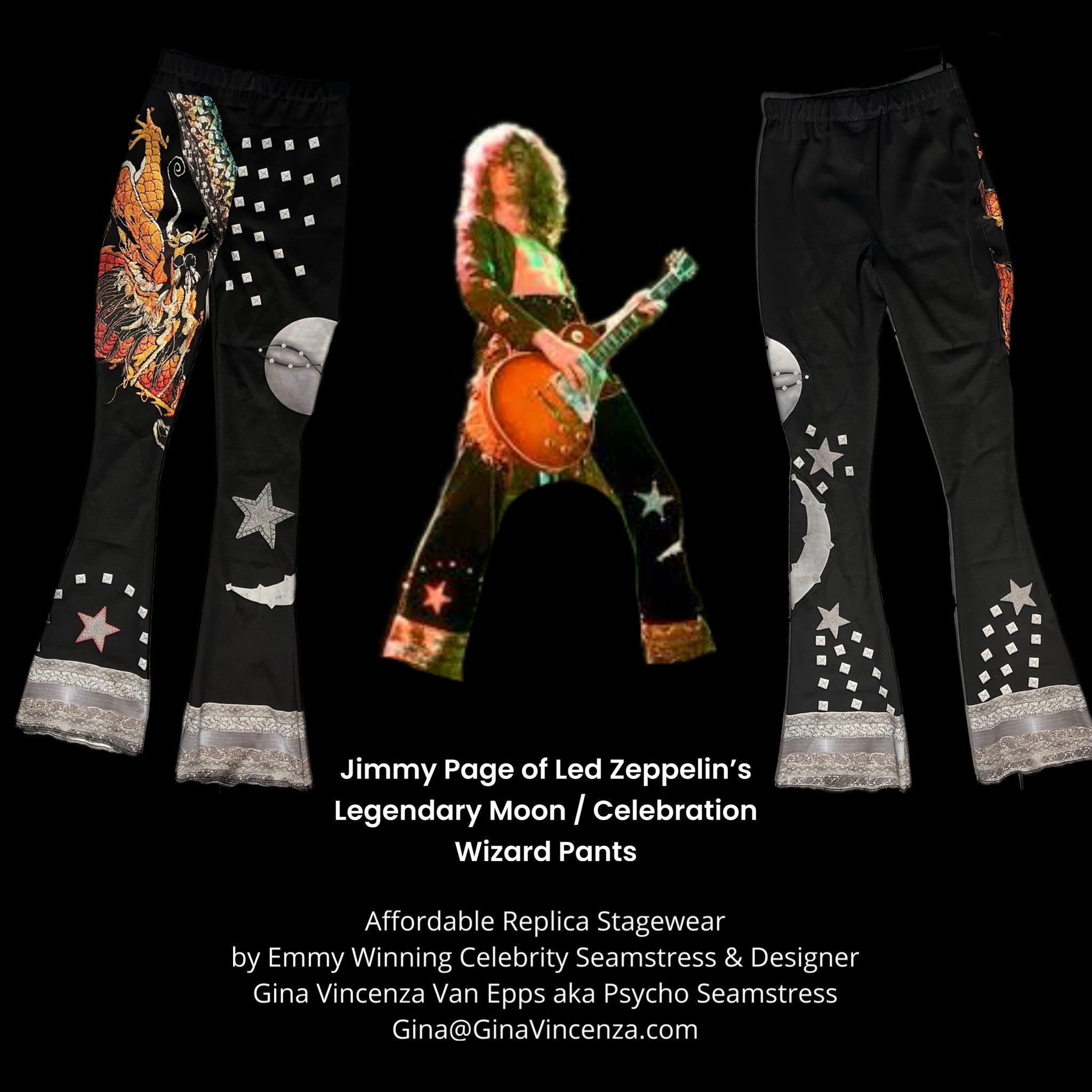 Jimmy Page Led Zeppelin Celestial Moon Wizard Suit Stagewear