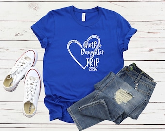 Mother Daughter Trip 2026 Heart Shirt, Weekend Getaway Tee, Matching Vacation Shirts