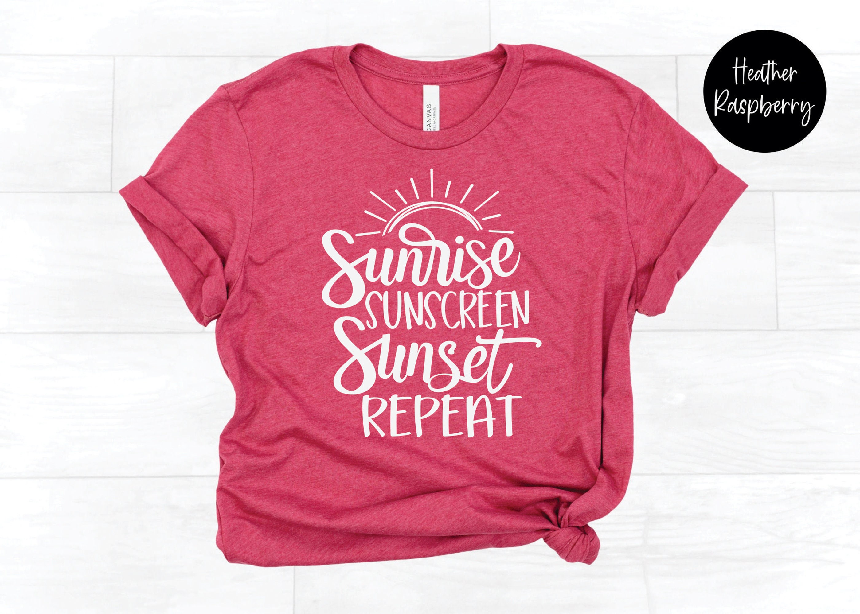 Sunrise Sunscreen Sunset Repeat Shirt Summer Vacation Shirt - Etsy