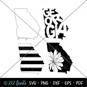 Georgia State Map Art: SVG, PNG, JPG (Digital Download)