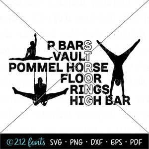 Imágenes prediseñadas de gimnasia masculina svg, gimnasia PNG Jpg eps, gimnasia digital JPG, gráficos de gimnasia para niños, archivo de corte de gimnasta, gimnasta masculino DXF