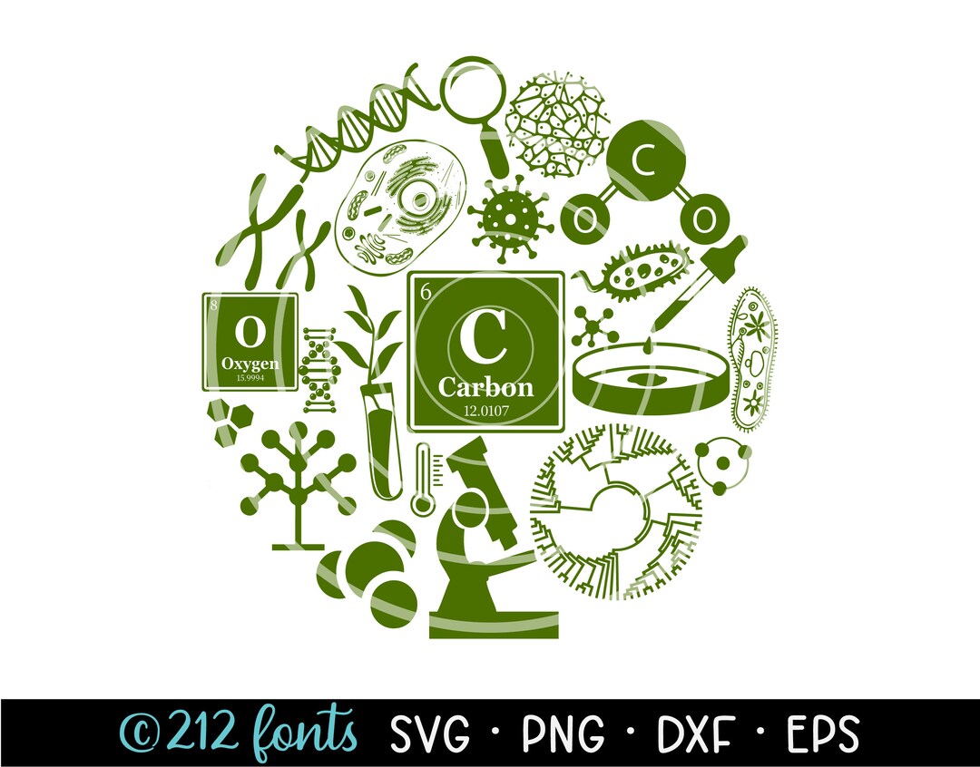 Biology SVG Biology Teacher Png Biology Icons Svg Digital - Etsy