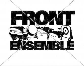 Conjunto frontal SVG: Clip art de banda de música (archivos digitales)