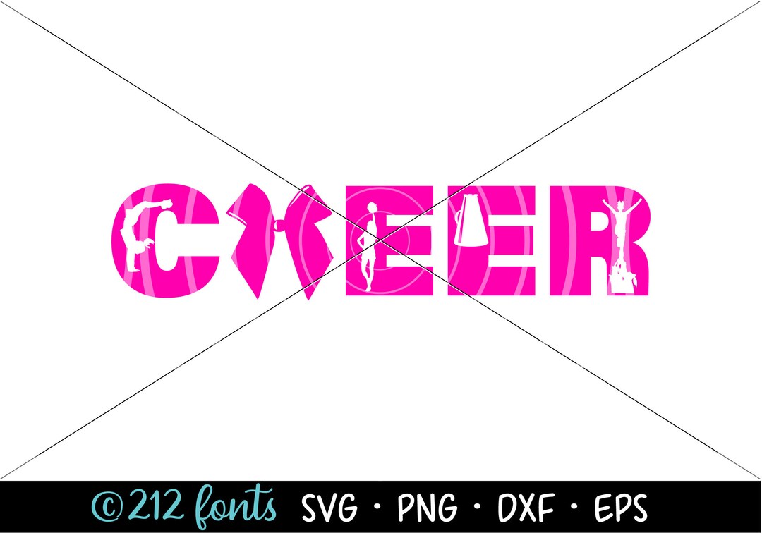 Cheer Word Art SVG, Cheerleader PNG, Cheer Graphics, Cheerleading