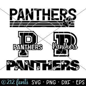 Panthers Mascot SVG: School Team Graphics (Digital Files)
