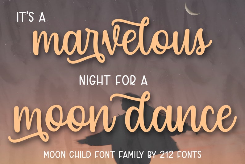 Clean Script OTF Envelope Wedding Font Sans serif and handwritten script Beautiful Girly handwriting Moon Child script font Caps Font