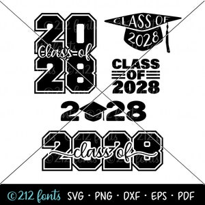 Class of 2028 Grad Clip Art SVG, Graduation PNG Jpg Eps, '28 Year ...