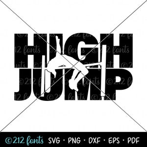 High Jump Clip Art Track and Field High Jumper Png Jpg Svg format Digital Jumper art Women's High Jumping Graphic Girl's Team Cut File Girls
