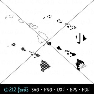 Hawaii Outline Map PNG, Hawaii SVG Silhouette Map, Digital Hawaii Typography, Hawaii State JPG, Hawaii State Clip Art, Hawaii Cut Files