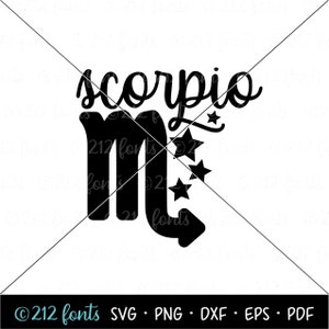 Schorpioen sterrenbeeld illustraties, Schorpioen symbool Png, Jpg SVG-indeling, digitale Schorpioen silhouet DFX, Zodiac Graphics, Schorpioen JPG-bestanden knippen