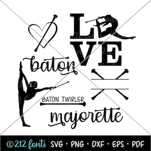 Baton Twirler Majorette Clip Art, Baton Gymnast Png, Jpg and SVG format, Digital Baton JPG Printable, Baton Graphics, Majorette Cut Files