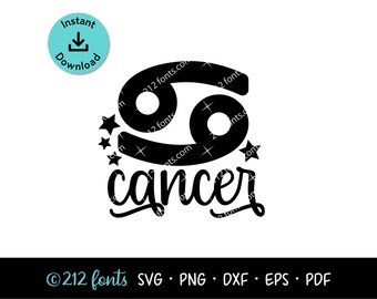 Cancer Crab Zodiac Symbol Clipart: Birth Constellation (svg, png, jpg, eps, dxf) (Digital Download)