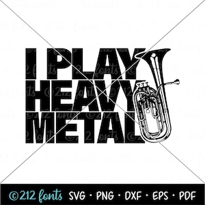 Heavy Metal Euphonium Clip Art, musique graphique (svg, png, jpg, eps)