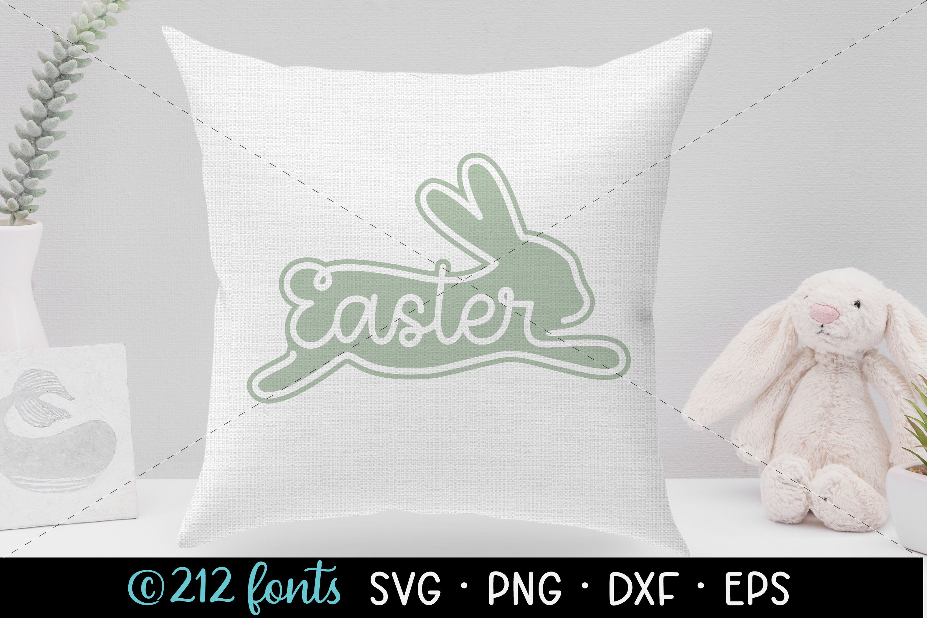 Easter Bunny Word Art SVG, Bunny Rabbit Easter Png, Jpg and SVG, Easter ...