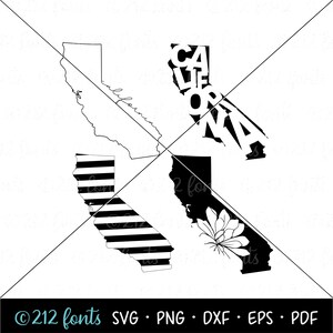 Mapa de California: SVG, PNG, JPG, imágenes prediseñadas (descarga digital)