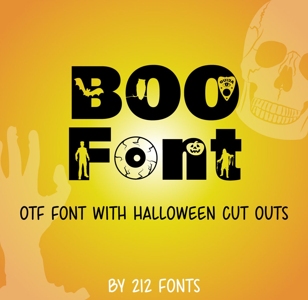 Boo Font Halloween Display Font Font for Halloween Halloween Etsy
