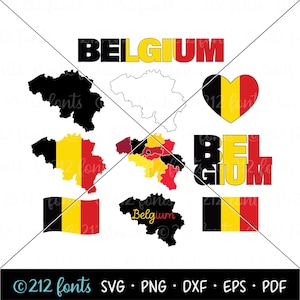 Belgium Flag and Country svg Pack, Belgium SVG, Belgium Maps Silhouette, Belgium Outline, Belgium Flags & Maps Clip Art, Belgian SVG