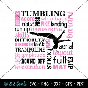 Tumbling Clip Art, Gymnastik Png, Jpg-Svg-Format, digitale Tumbler JPG, Tumbling Grafik, Turner Cut Files, Trampolin Becher Geschenk