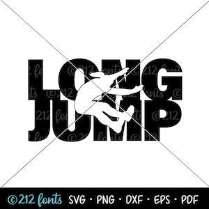 Long Jump Clip Art Pista e Campo Long Jumper Png Jpg Svg formato Digital Jumper arte Salto em distância feminino Gráfico Equipe feminina Arquivo de corte Meninas