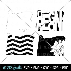 Oregon Outline Map PNG, Oregon SVG Silhouette Map, Digital Oregon Typography, Oregon State JPG, Oregon State Clip Art