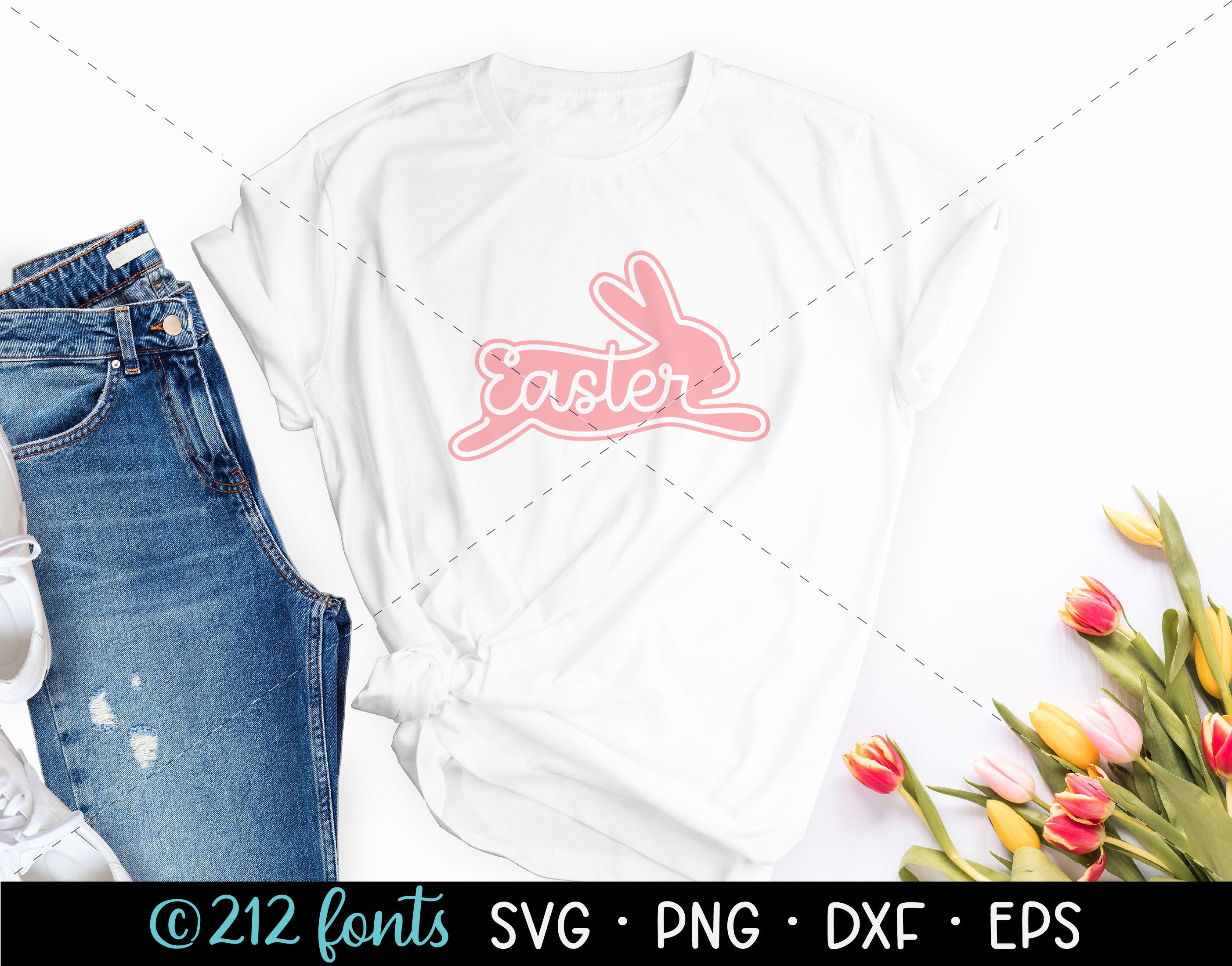 Easter Bunny Word Art SVG, Rabbit PNG, Cricut Cut File (digital ...