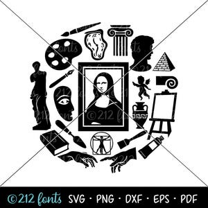 Kunstgeschichte SVG, Kunstgeschichte Lehrer Png, Kunstgeschichte Professor svg, digitale Kunst Grafiken, Canva Silhouette Cut File, Kunstgeschichte Major DXF