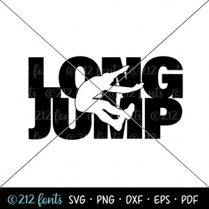 Long Jump Clip Art: Track and Field Jumper Graphic (Digital Download)