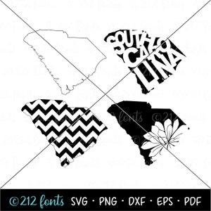 South Carolina Outline Map PNG, South Carolina SVG Silhouette Map, Digital South Carolina Files, South Carolina State JPG, Carolina Clip Art